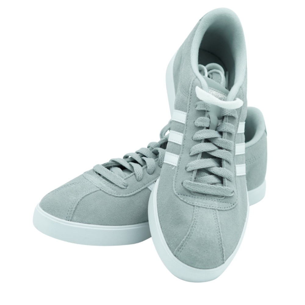 Adidas Neo Cloudform grey suede sneakers size 7.5